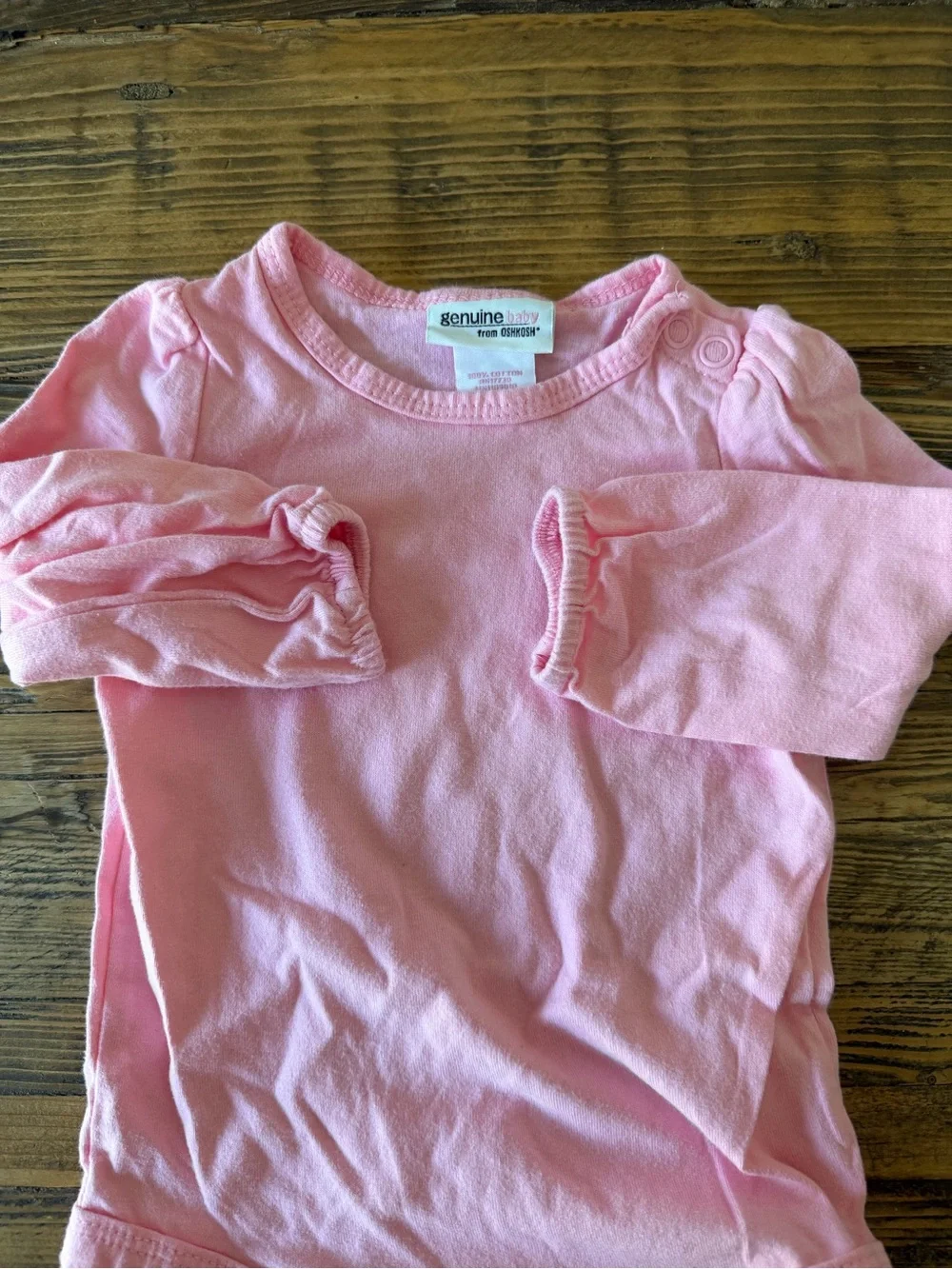 OshKosh B'gosh Baby Pink Long Sleeve Bodysuit